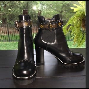 Louis Vuitton monogram trail booties